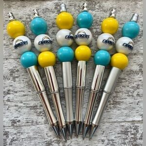 Los Angeles Chargers - Bundle of 6 beaded pens or buy individual pens.